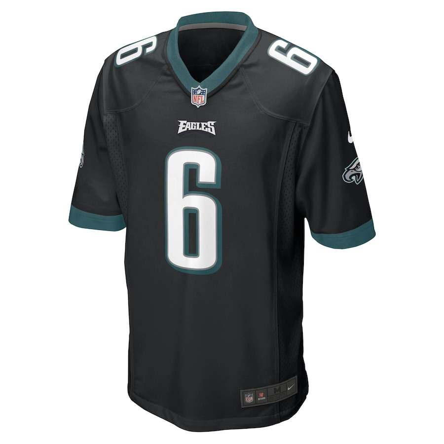 Alternative view of DeVonta Smith 6 Philadelphia Eagles Men Game Jersey - Black JS7877 nicesnker