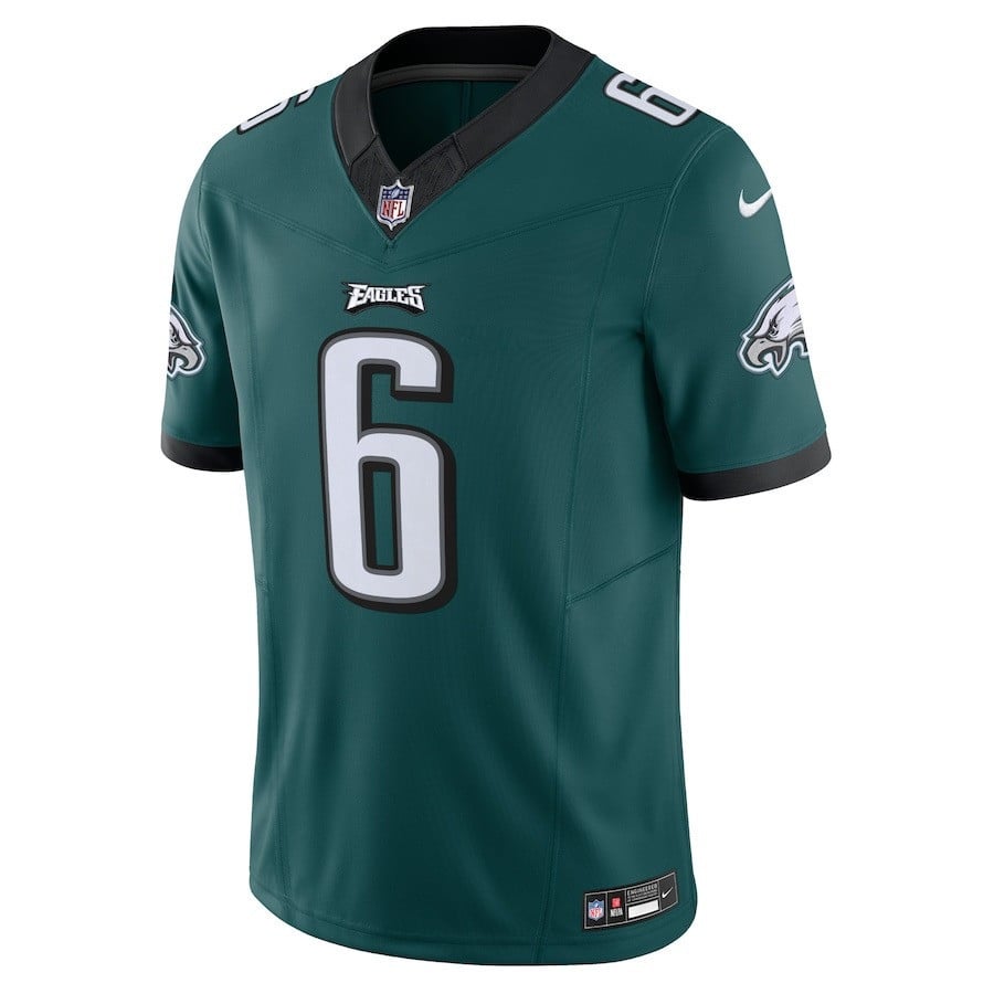 Alternative view of DeVonta Smith 6 Philadelphia Eagles Vapor F.U.S.E. Limited Jersey - Midnight Green JS2243 nicesnker