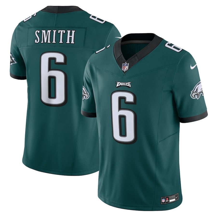 DeVonta Smith 6 Philadelphia Eagles Vapor F.U.S.E. Limited Jersey - Midnight Green JS2243 nicesnker