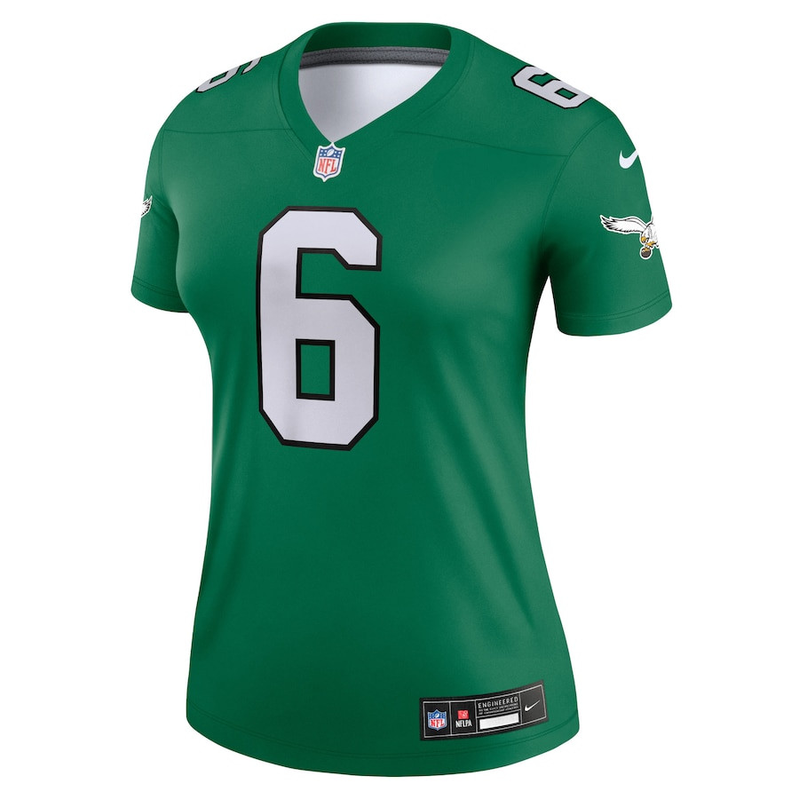 Alternative view of DeVonta Smith 6 Philadelphia Eagles Women Alternate Legend Player Jersey - Kelly Green JS4132 nicesnker