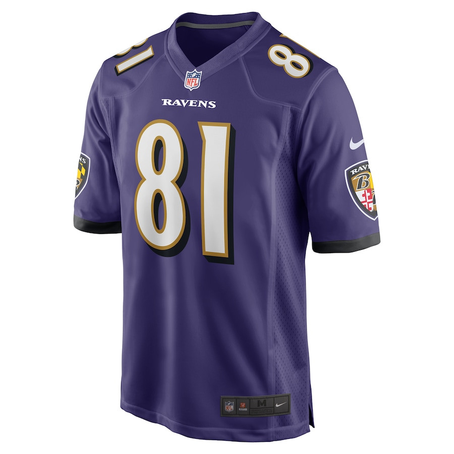 Alternative view of Devontez Walker 81 Baltimore Ravens Team Game Men Jersey - Purple JS8776 nicesnker