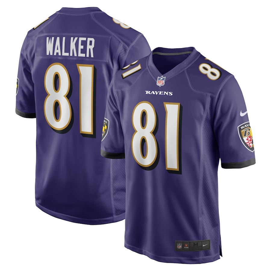 Devontez Walker 81 Baltimore Ravens Team Game Men Jersey - Purple JS8776 nicesnker