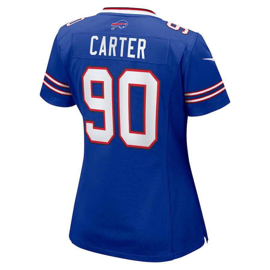 DeWayne Carter 90 Buffalo Bills Women's Game Jersey - Royal JS9232 nicesnker - Image 3