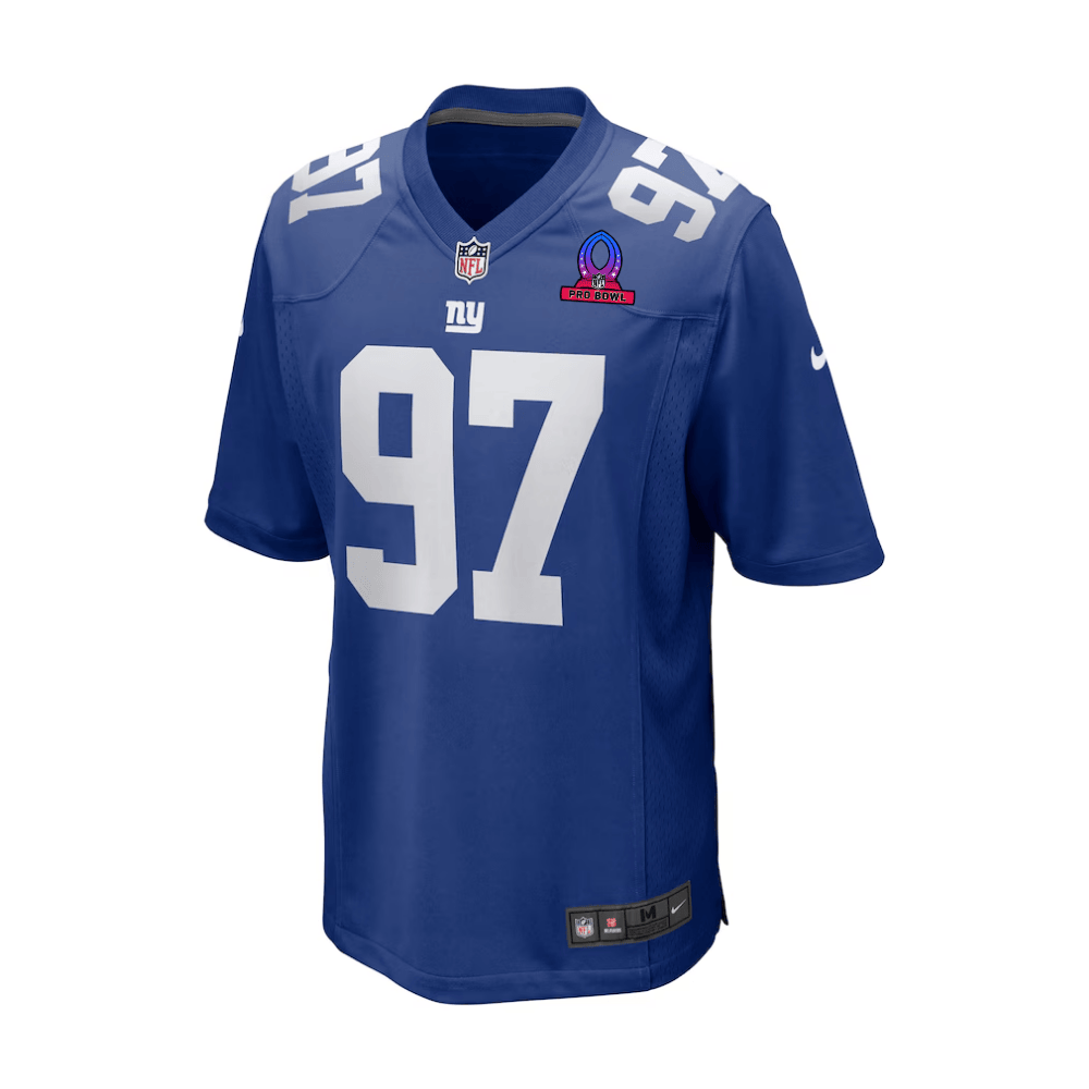 Alternative view of Dexter Lawrence II 97 New York Giants 2025 Pro Bowl Patch Game Men Jersey - Royal JS8061 nicesnker