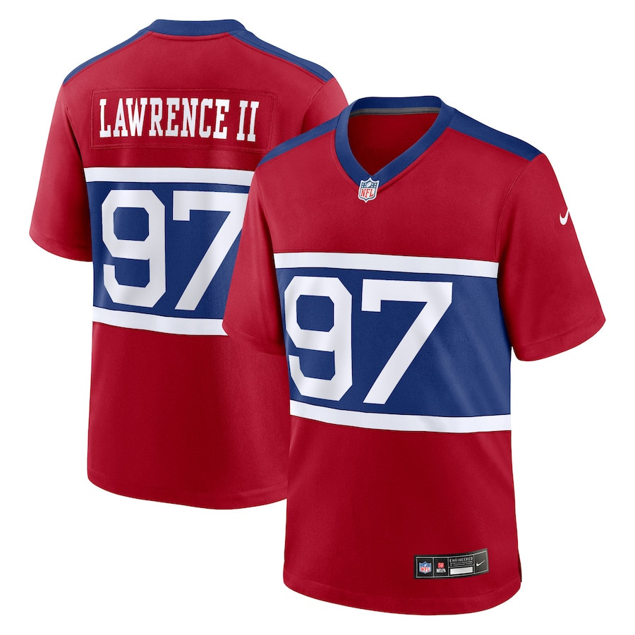 Dexter Lawrence II 97 New York Giants Alternate Game Men Jersey - Century Red JS2822 nicesnker