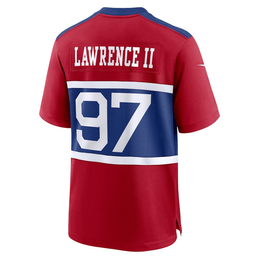 Dexter Lawrence II 97 New York Giants Alternate Game Men Jersey - Century Red JS2822 nicesnker - Image 3