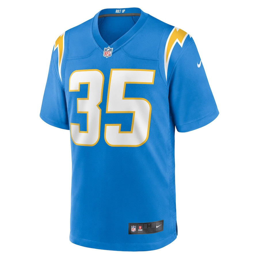 Alternative view of Dicaprio Bootle 35 Los Angeles Chargers Team Game Men Jersey - Powder Blue JS8790 nicesnker