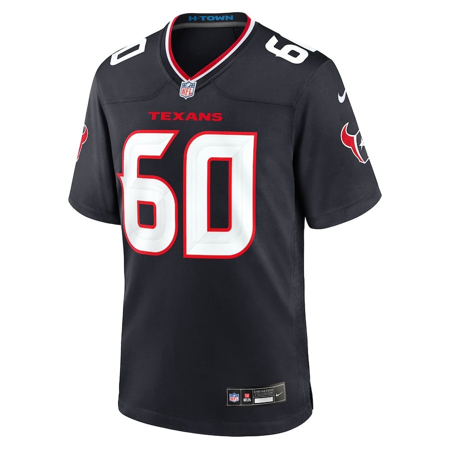 Alternative view of Dieter Eiselen 60 Houston Texans Team Game Men Jersey - Navy JS8720 nicesnker