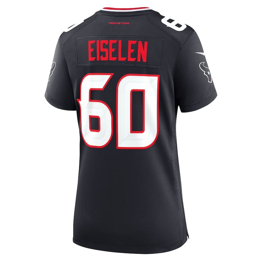 Dieter Eiselen 60 Houston Texans Women's Team Game Jersey - Navy JS6521 nicesnker - Image 3