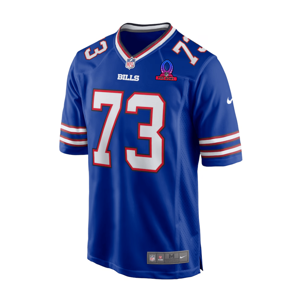 Alternative view of Dion Dawkins 73 Buffalo Bills 2025 Pro Bowl Patch Game Men Jersey - Royal JS3295 nicesnker