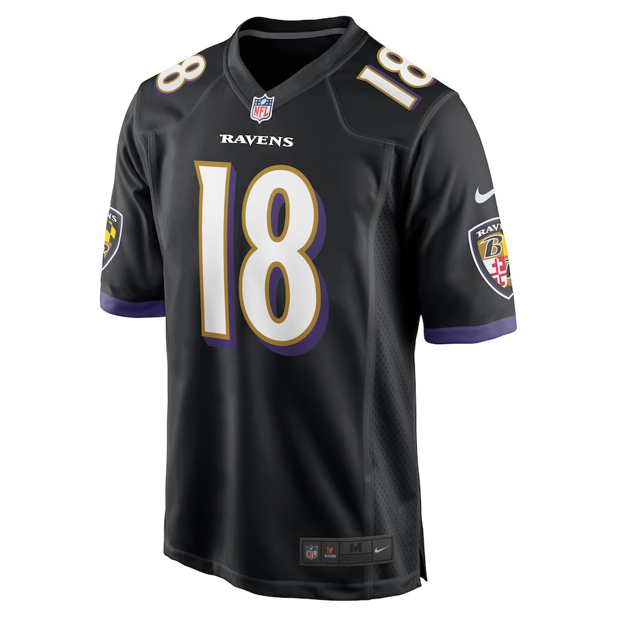 Alternative view of Diontae Johnson 18 Baltimore Ravens Alternate Player Game Men Jersey - Black JS1559 nicesnker