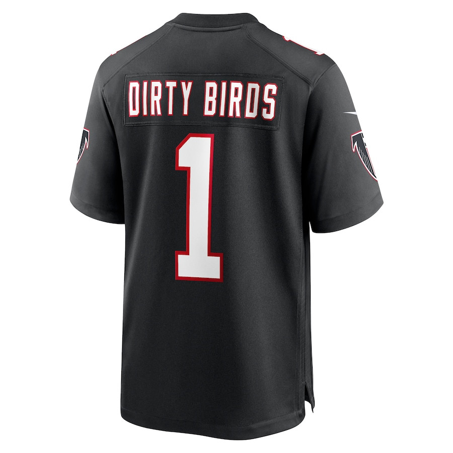 Dirty Birds 1 Atlanta Falcons Men Throwback Game Jersey - Black JS3674 nicesnker - Image 3