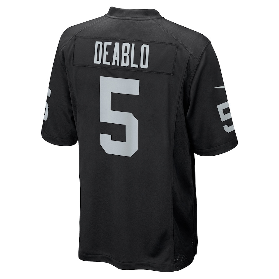 Divine Deablo 5 Las Vegas Raiders Men Game Jersey - Black JS3714 nicesnker - Image 3