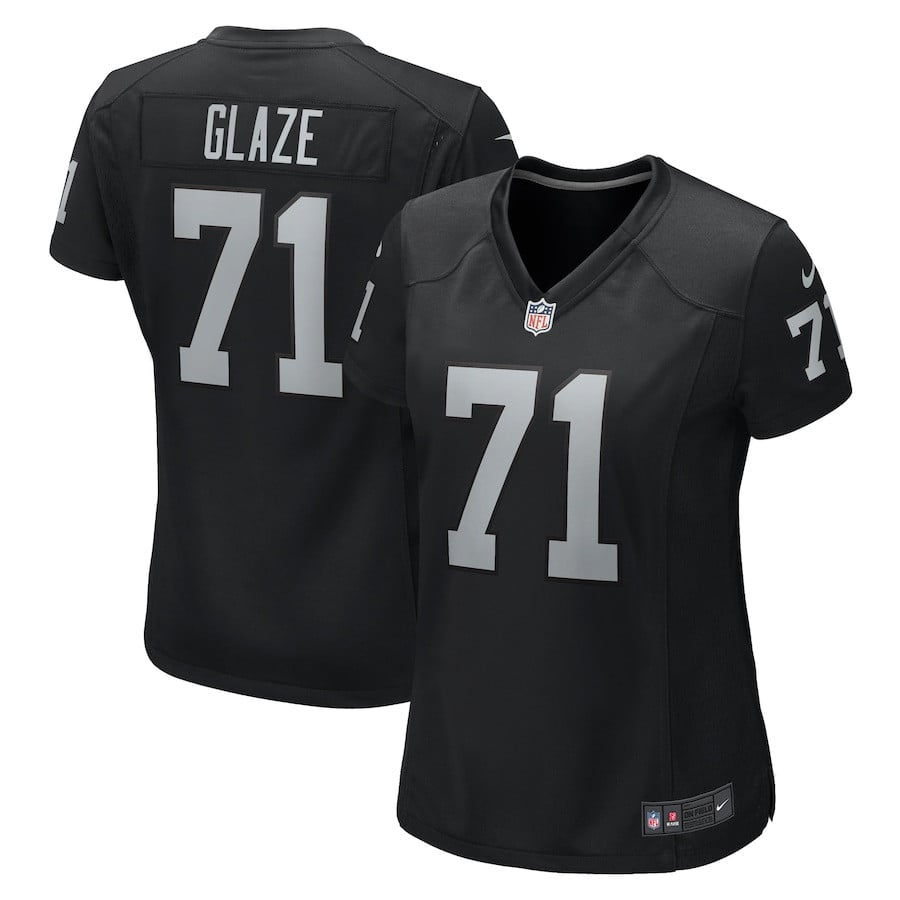 DJ Glaze 71 Las Vegas Raiders Women's Game Jersey - Black JS8741 nicesnker