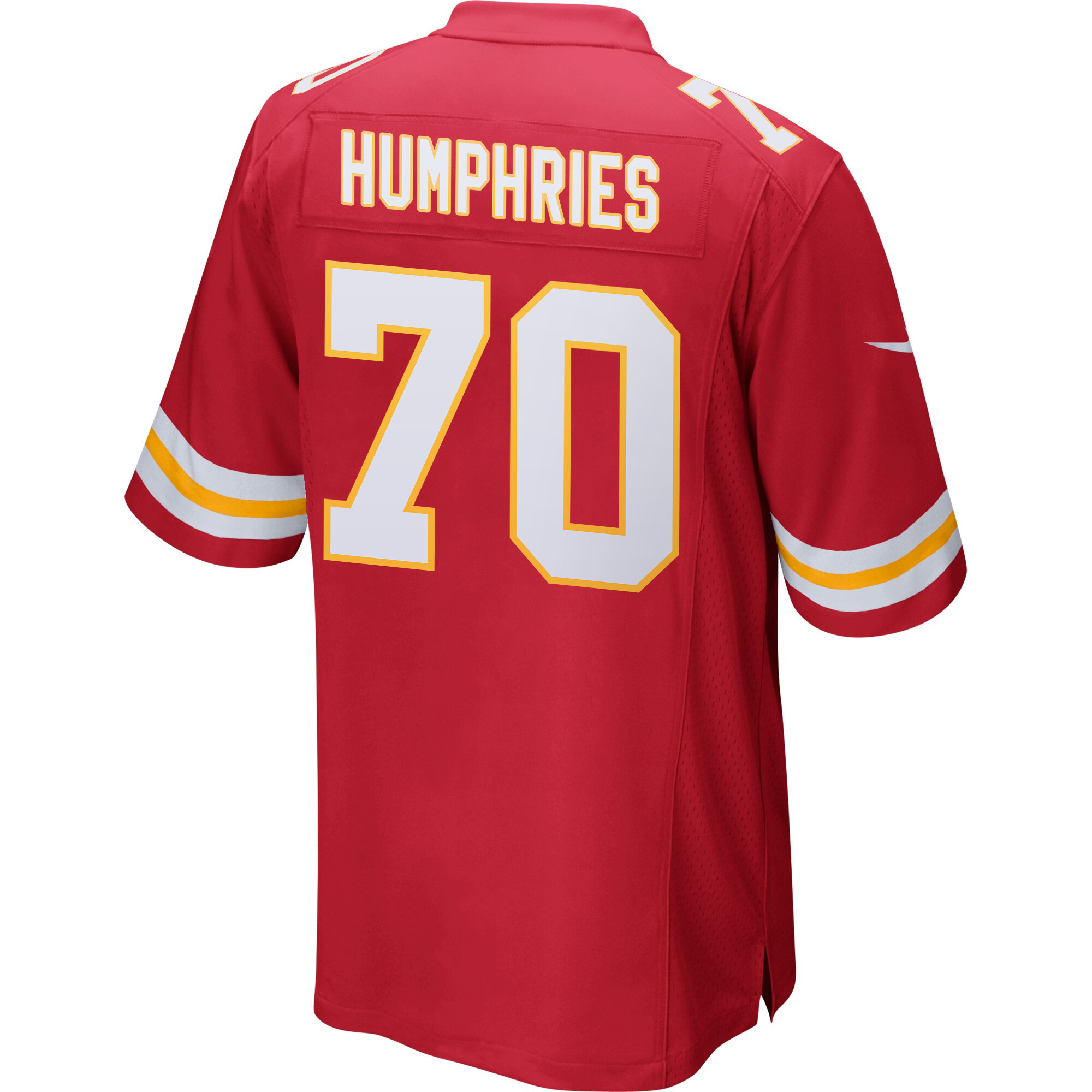 Alternative view of D.J. Humphries 70 Kansas City Chiefs Super Bowl LIX Champions Patch Game Men Jersey - Red JS1725 nicesnker