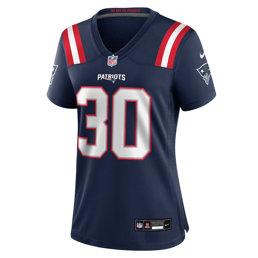 Alternative view of D.J. James 30 New England Patriots Women's Team Game Jersey - Navy JS9310 nicesnker