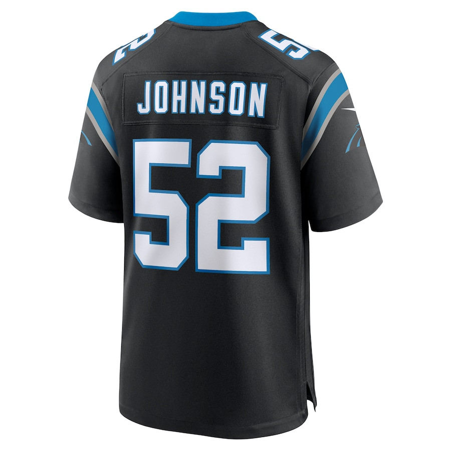 DJ Johnson 52 Carolina Panthers Game Men Jersey - Black JS2533 nicesnker - Image 3
