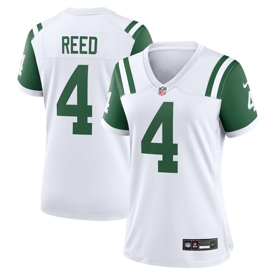 D.J. Reed 4 New York Jets Women's Classic Alternate Game Jersey - White JS5006 nicesnker