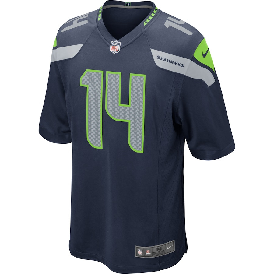 Alternative view of DK Metcalf 14 Seattle Seahawks Men Game Jersey - College Navy JS2122 nicesnker