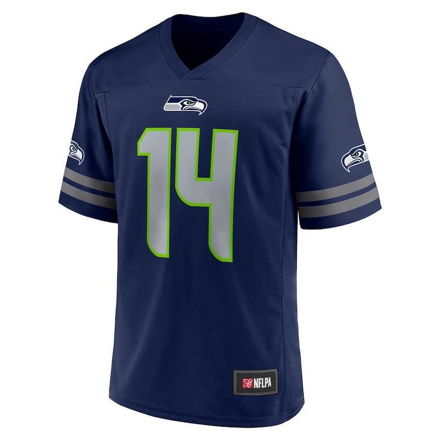 Alternative view of DK Metcalf 14 Seattle Seahawks Men Jersey - College Navy JS6856 nicesnker