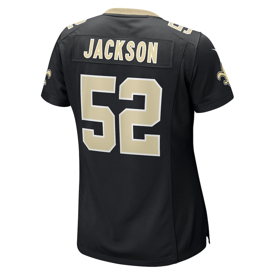 D'Marco Jackson 52 New Orleans Saints Women's Game Jersey - Black JS4648 nicesnker - Image 3