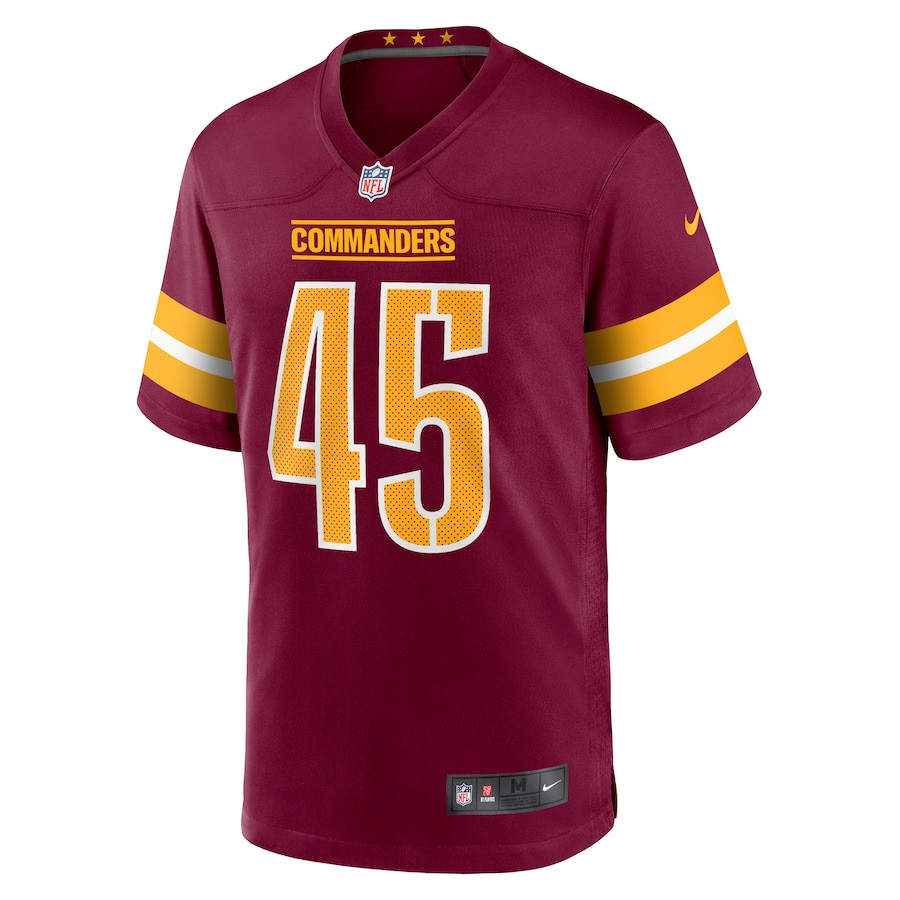 Alternative view of Dominique Hampton 45 Washington Commanders Game Men Jersey - Burgundy JS3653 nicesnker