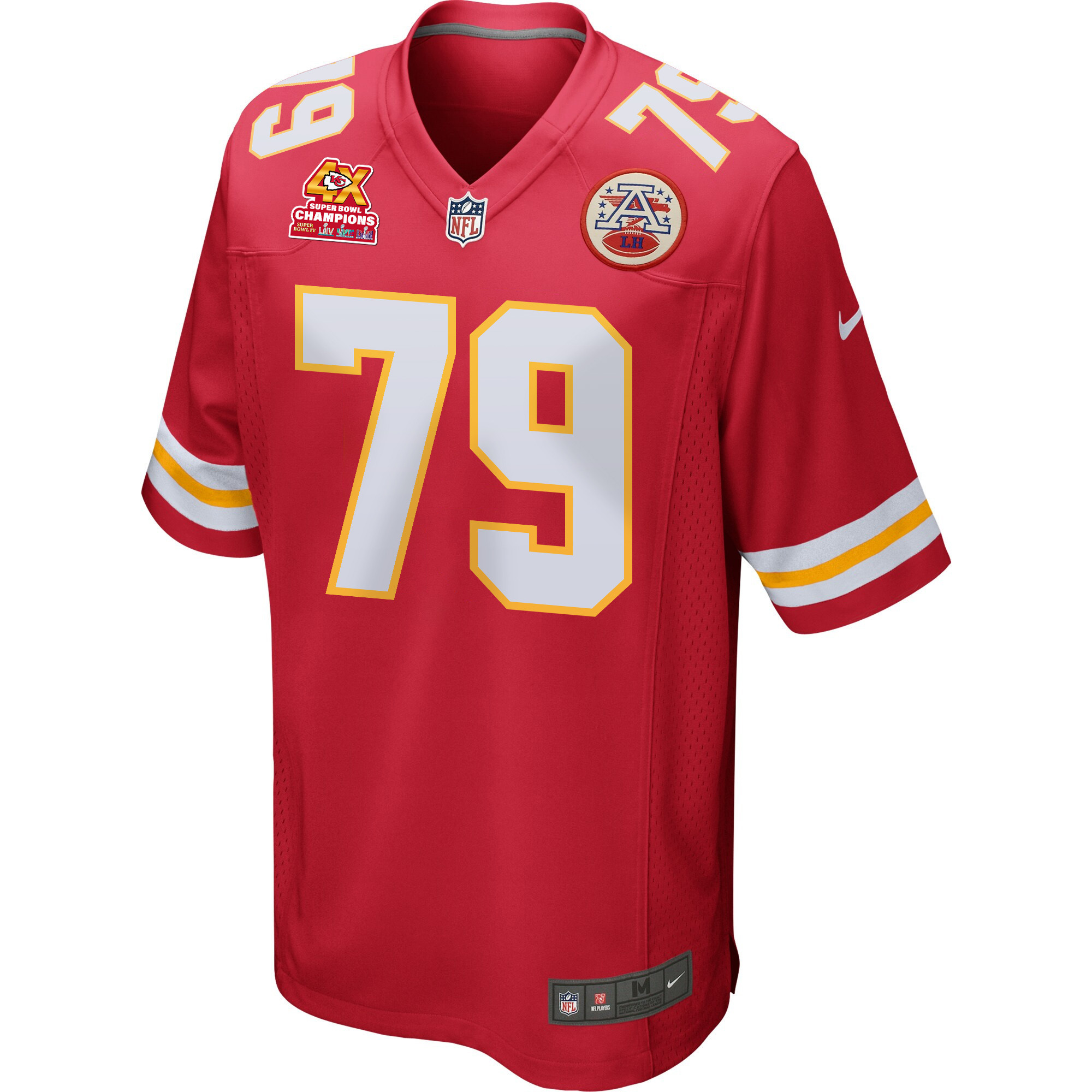 Alternative view of Donovan Smith 79 Kansas City Chiefs Super Bowl LVIII Champions 4X Game Men Jersey - Red JS7765 nicesnker