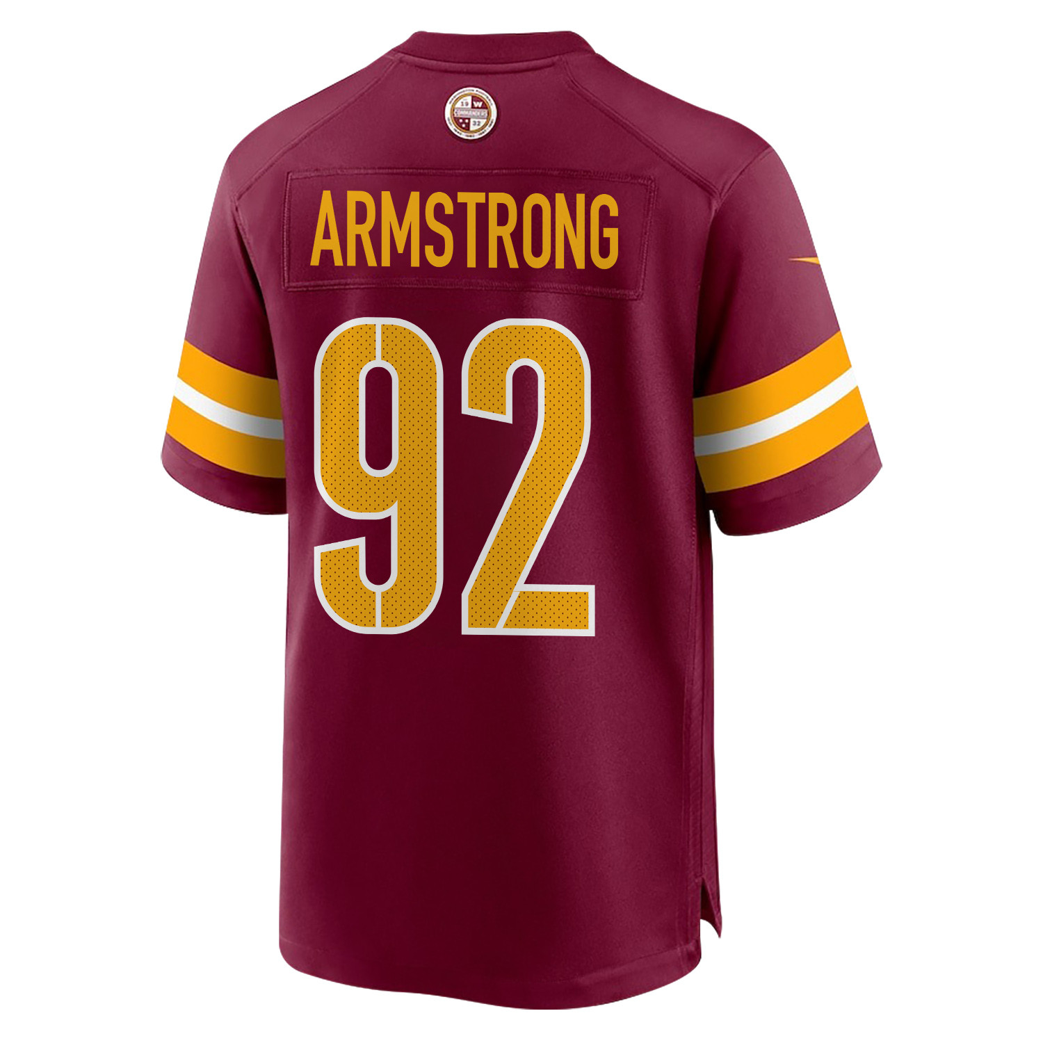 Alternative view of Dorance Armstrong 92 Washington Commanders Super Bowl LIX Champions Patch 'New Orleans - Where Passion Ignites' EMBROIDERED Game Men Jersey - Burgundy JS2751 nicesnker