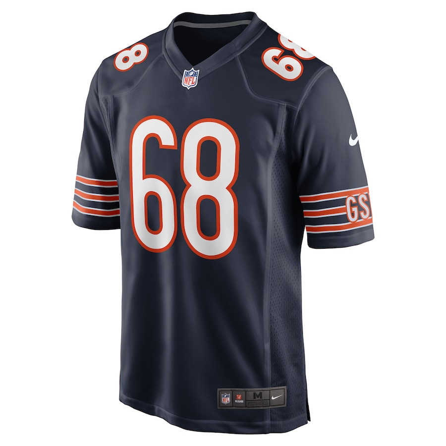 Alternative view of Doug Kramer Jr. 68 Chicago Bears Game Men Jersey - Navy JS2726 nicesnker