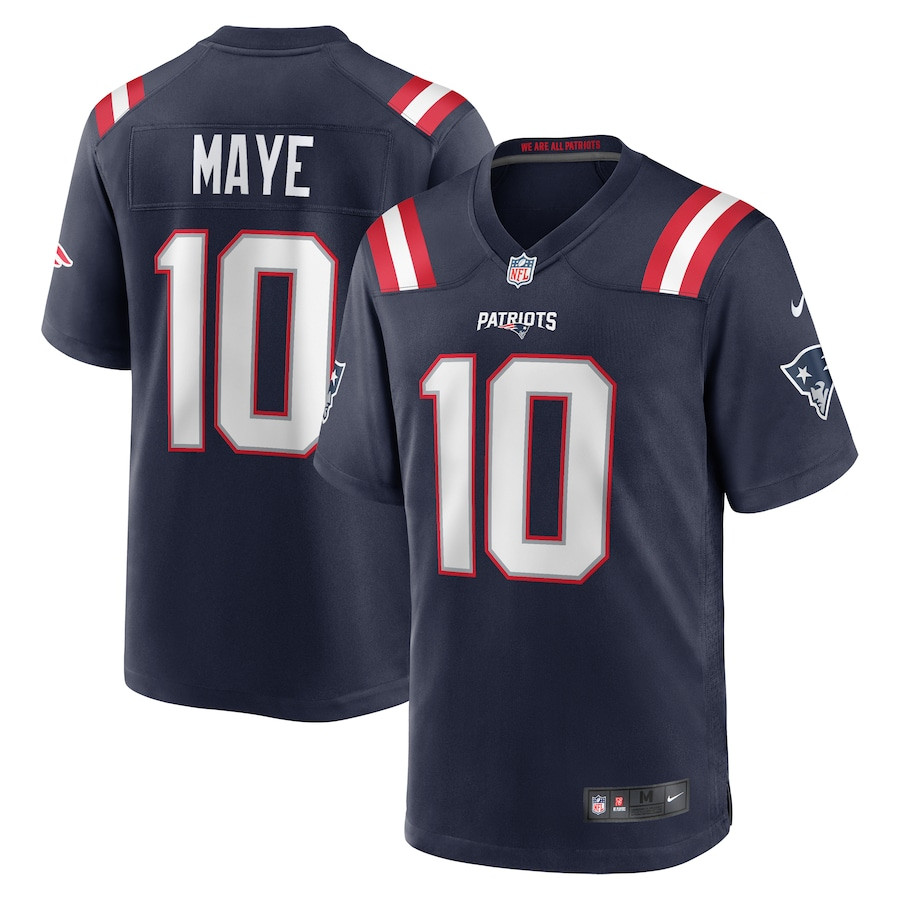 Drake Maye 10 New England Patriots 2024 NFL Draft First Round Pick Player Game Jersey - Navy JS1410 nicesnker