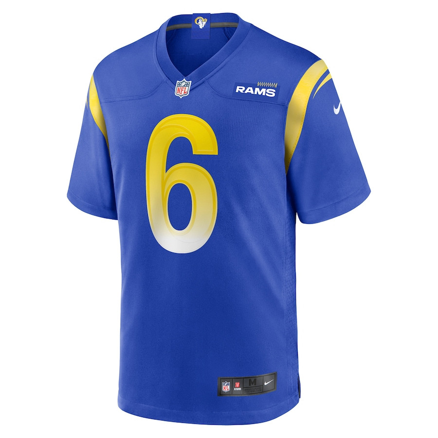 Alternative view of Drake Stoops 6 Los Angeles Rams Game Men Jersey - Royal JS8319 nicesnker