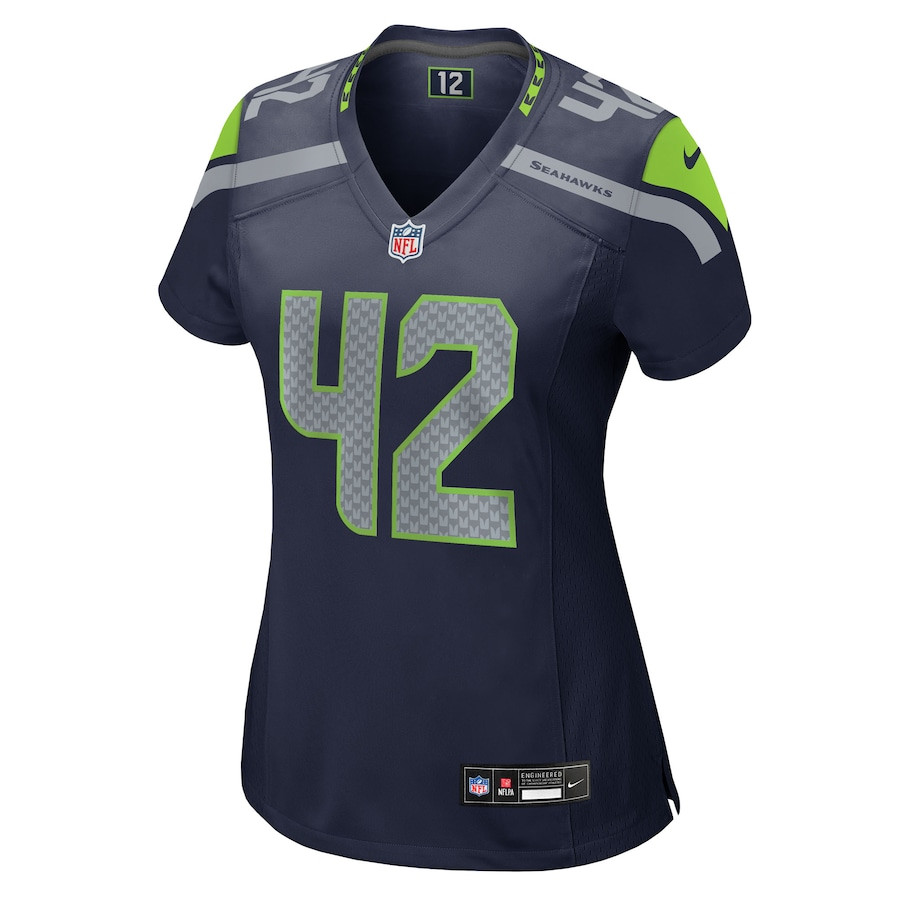 Alternative view of Drake Thomas 42 Seattle Seahawks Women's Team Game Jersey - College Navy JS7682 nicesnker