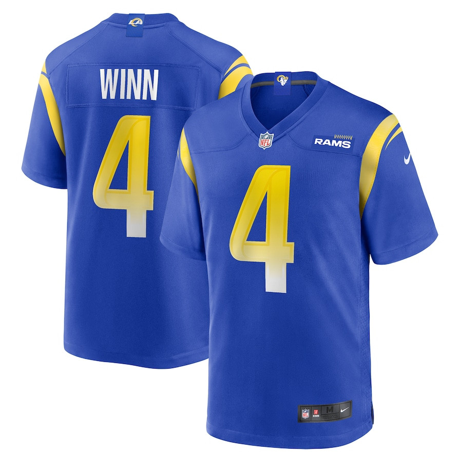 Dresser Winn 4 Los Angeles Rams Team Game Men Jersey - Royal JS3070 nicesnker