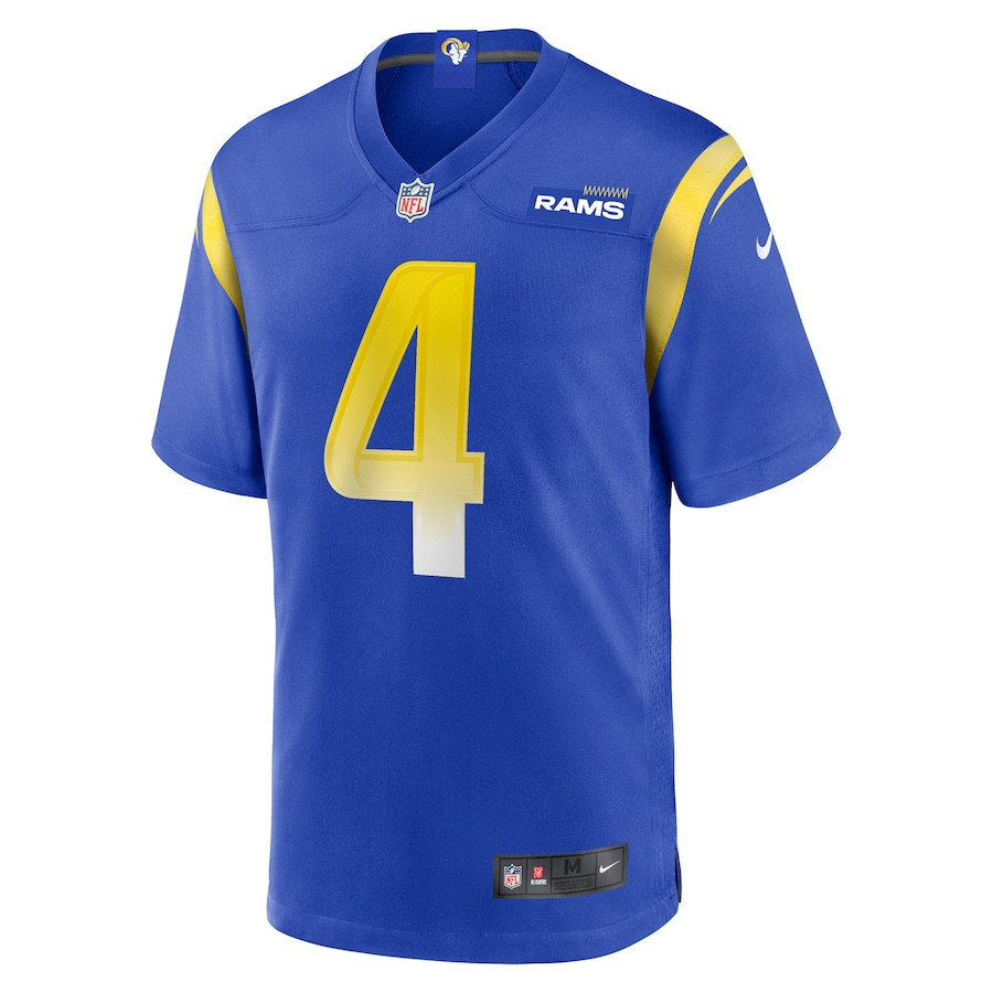Alternative view of Dresser Winn 4 Los Angeles Rams Team Game Men Jersey - Royal JS3070 nicesnker