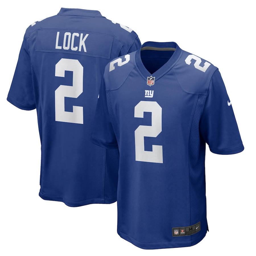 Drew Lock 2 New York Giants Team Game Men Jersey - Royal JS6034 nicesnker