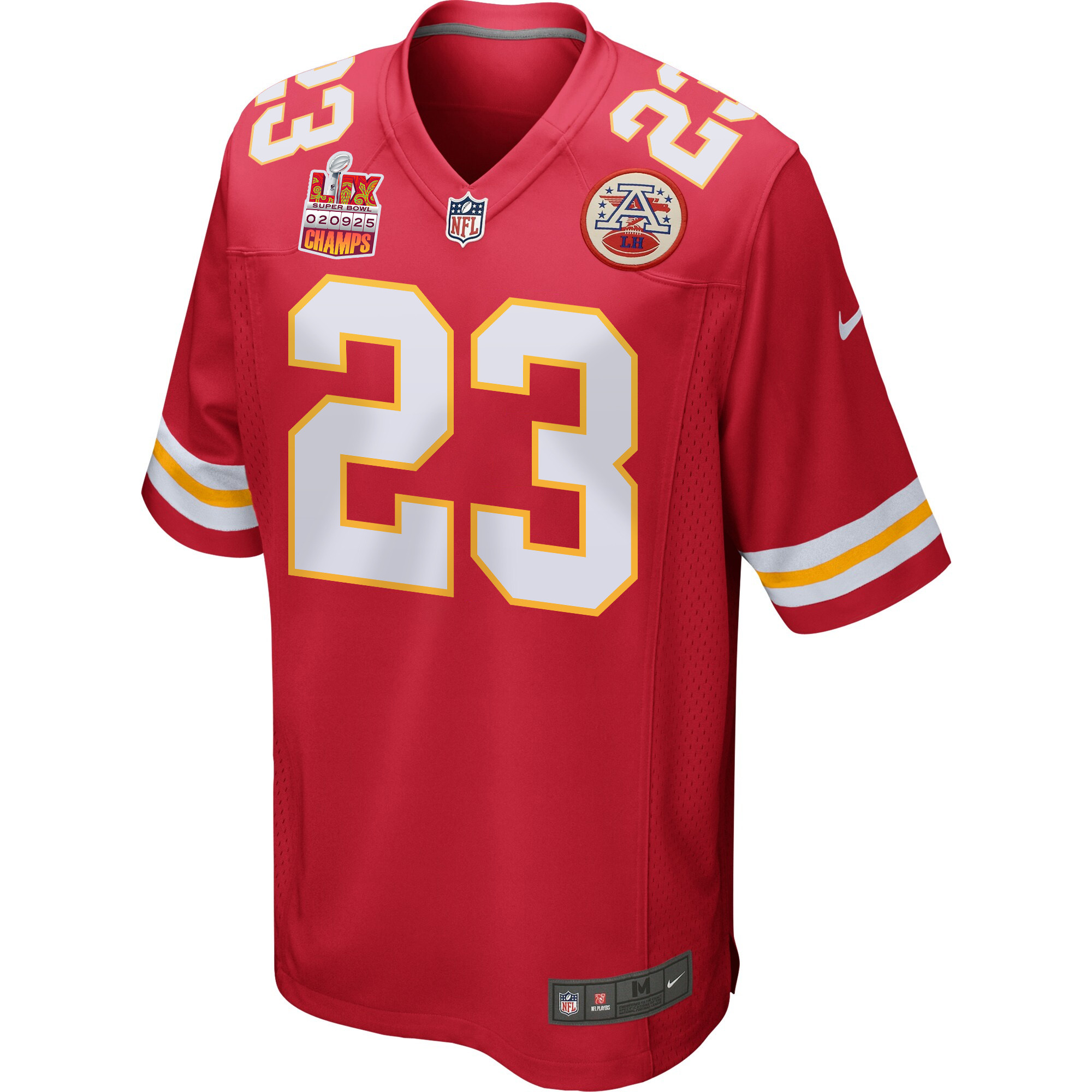 Drue Tranquill 23 Kansas City Chiefs Super Bowl LIX Champions Patch Game Men Jersey - Red JS7328 nicesnker - Image 3