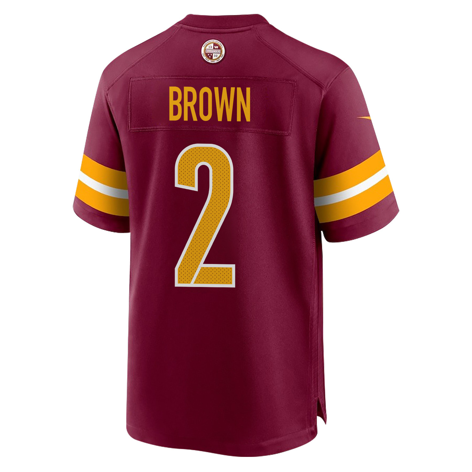 Alternative view of Dyami Brown 2 Washington Commanders Super Bowl LIX Champions Patch 'New Orleans - The Ultimate Showdown' EMBROIDERED Game Men Jersey - Burgundy JS5877 nicesnker