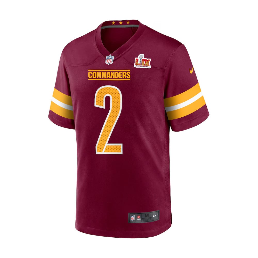 Alternative view of Dyami Brown #2 Washington Commanders Super Bowl LIX Jersey - Men's - Burgundy JS6874 nicesnker