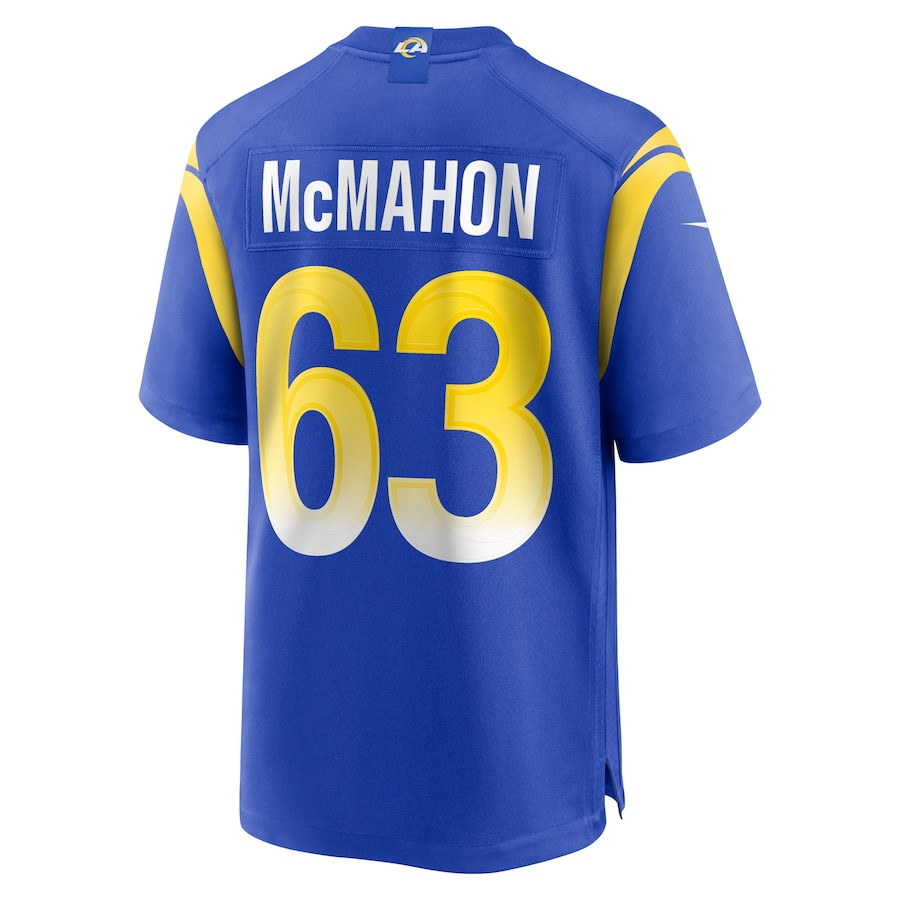 Dylan McMahon 63 Los Angeles Rams Team Game Men Jersey - Royal JS9744 nicesnker - Image 3