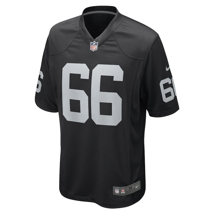 Alternative view of Dylan Parham 66 Las Vegas Raiders Team Game Men Jersey - Black JS5379 nicesnker