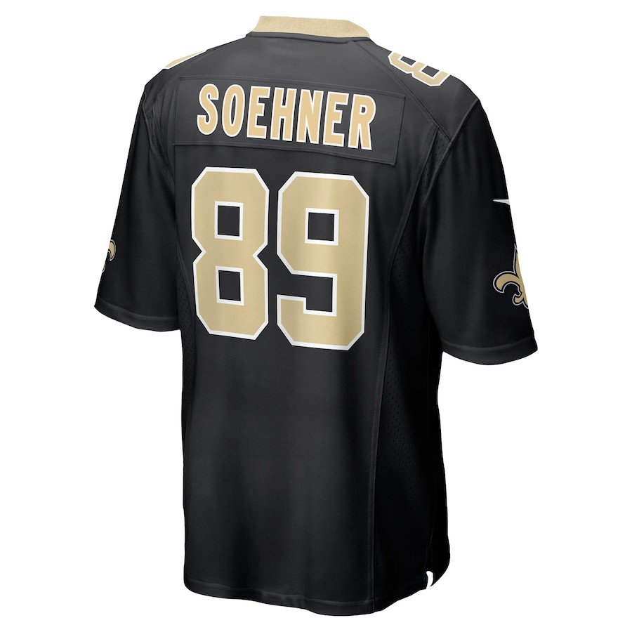Dylan Soehner 89 New Orleans Saints Men Game Jersey - Black JS5959 nicesnker - Image 3