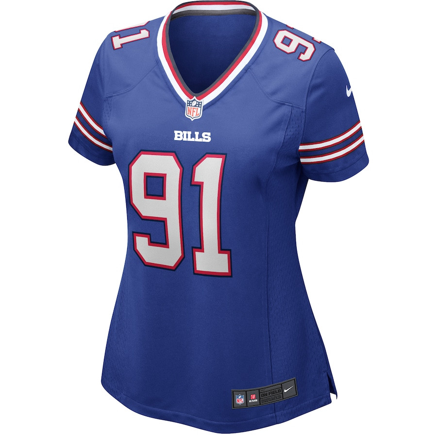 Alternative view of Ed Oliver 91 Buffalo Bills Women Game Jersey - Royal JS1675 nicesnker
