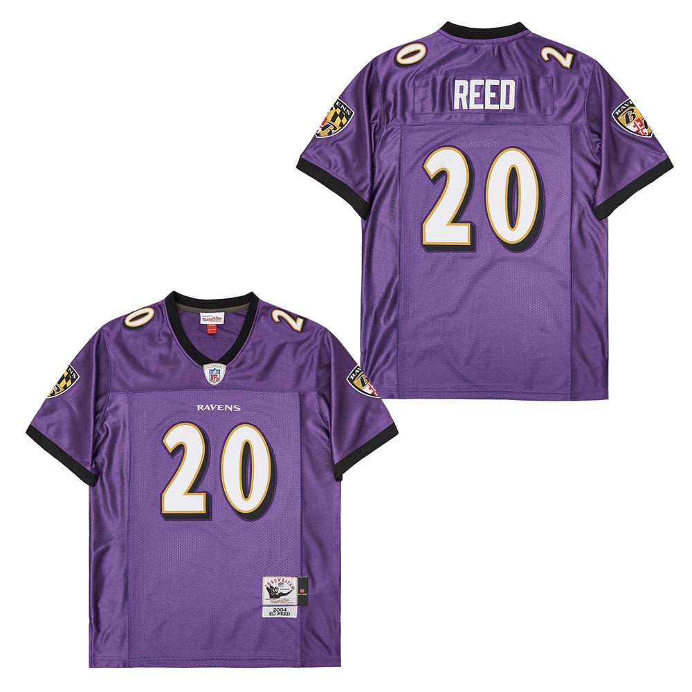 Ed Reed 20 Baltimore Ravens Throwback Men Jersey - Purple JS7527 nicesnker
