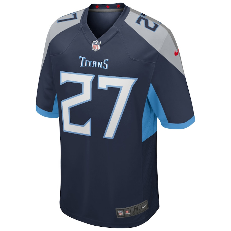 Alternative view of Eddie George 27 Tennessee Titans Men Game Retired Jersey - Navy JS7656 nicesnker
