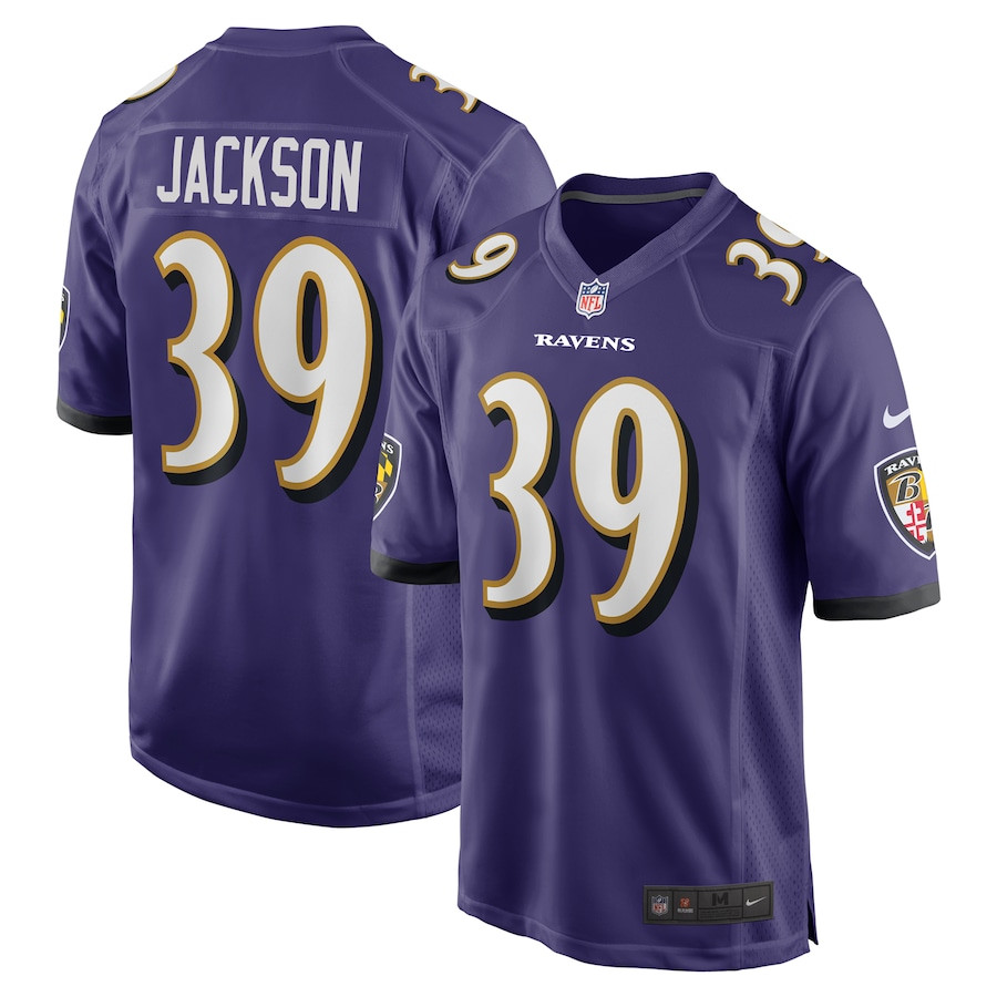 Eddie Jackson 39 Baltimore Ravens Team Game Men Jersey - Purple JS1495 nicesnker