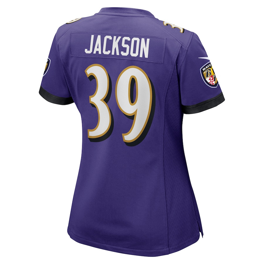 Eddie Jackson 39 Baltimore Ravens Women's Game Jersey - Purple JS4074 nicesnker - Image 3