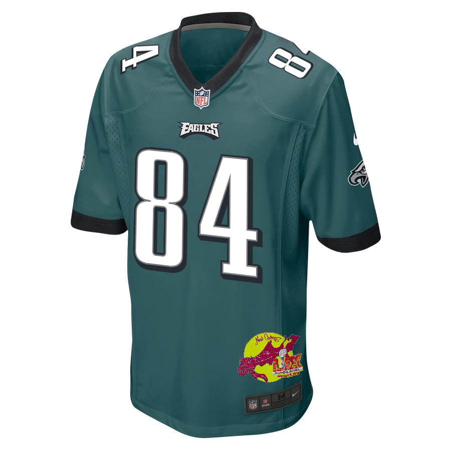 E.J. Jenkins 84 Philadelphia Eagles Super Bowl LIX New Orleans Patch Game Men Jersey - Midnight Green JS5036 nicesnker - Image 3