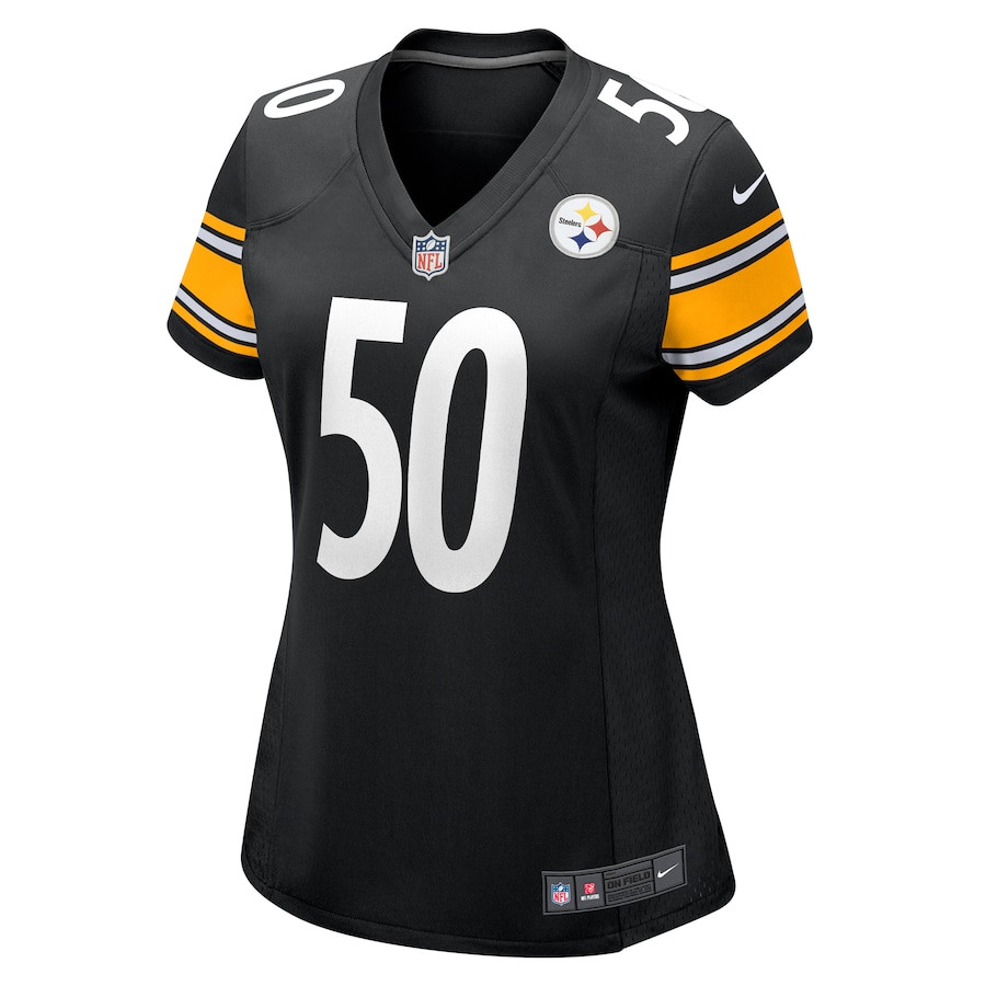 Alternative view of Elandon Roberts 50 Pittsburgh Steelers Women Game Jersey - Black JS9014 nicesnker