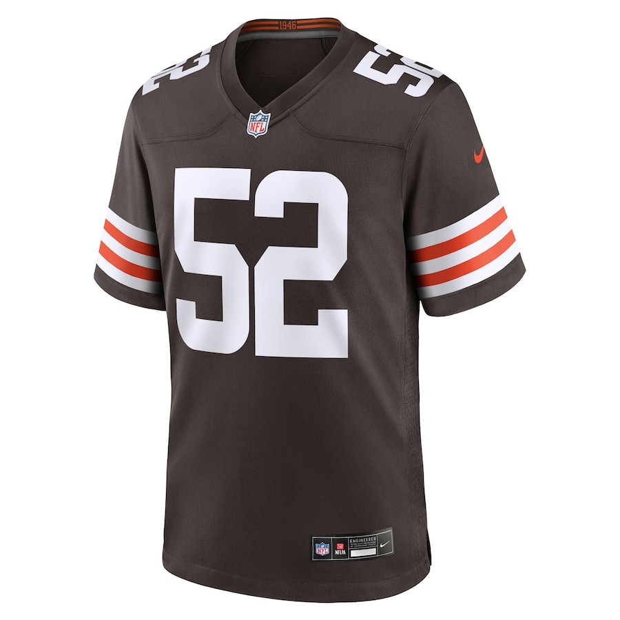 Alternative view of Elerson Smith 52 Cleveland Browns Team Game Men Jersey - Brown JS9204 nicesnker