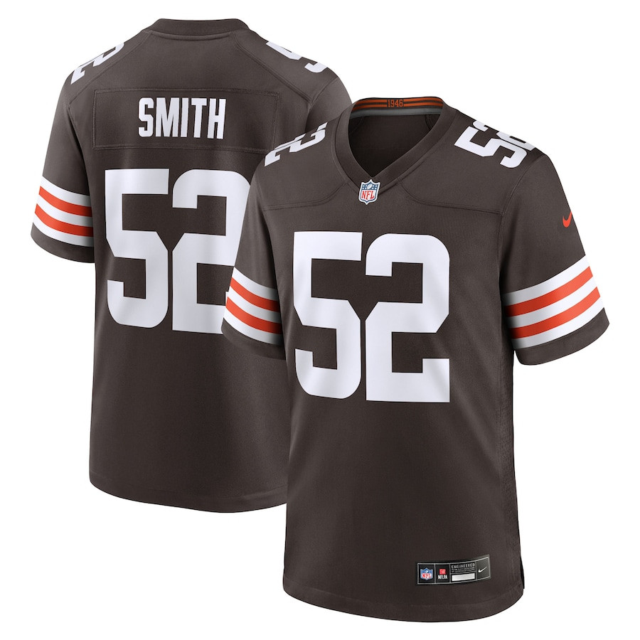 Elerson Smith 52 Cleveland Browns Team Game Men Jersey - Brown JS9204 nicesnker